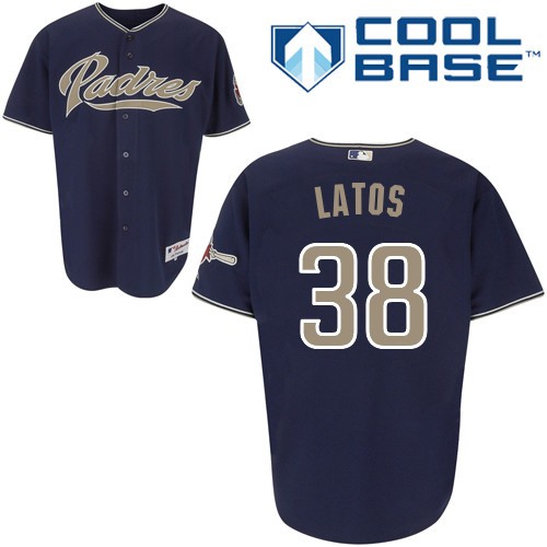 Brand San Diego Padres 38 Mat Latos Blue Cool Base MLB Jersey Baseball MLB Jerseys